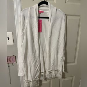 Lilly Pulitzer White Tatum Cardigan Sweater